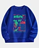 Streetwear Futuristic Brutalism Drop Shoulder Fleece Sweatshirt