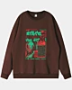 Streetwear Futuristic Brutalism Drop Shoulder Sweatshirt