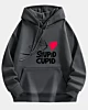 Stupid Cupid Drop Shoulder Fleece Hoodie