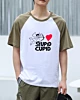 Camiseta corta de manga raglán de Cupido tonto.