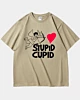 Camiseta de peso pesado de Cupido estúpido.