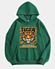 Tiger Halte Starkes Übergroßes Fleece Hoodie