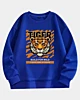 Tiger Keep Strong Drop Shoulder Fleece Sweatshirt