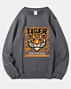 Sweat-shirt en polaire avec motif de tigre résistant.