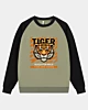 Tiger Halten Sie stark Raglan-Ärmel Sweatshirt