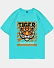 Tigre Garde T-shirt Surdimensionné à Épaules Tombantes Fortes