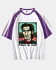 Townes Van Zandt Retro Illustration Mitte halbe Ärmel Raglan T-Shirt