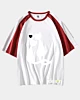 White Couple Cats - Mid Half Sleeve Raglan T-Shirt