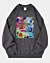 60S Retro Geometrisch Psychedelisch Collage Überdimensioniert Sweatshirt