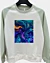 Abstract Psychedelic Colors Throw Pillow Raglan Sleeve Sweatshirt