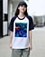 Abstract Psychedelic Colors Throw Pillow Short Raglan T-Shirt