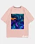 Abstract Psychedelic Colors Throw Pillow Ice Cotton Oversized T-Shirt