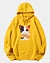 Adorable Cartoon Cat Holding Wooden Closed - Classic Hoodie