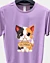 Adorabile gatto dei cartoni animati che tiene il legno chiuso - Maglietta ad asciugatura rapida