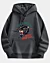 Angry Panther Face Retro Never Give Up Drop Shoulder Fleece Hoodie