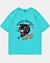 Angry Panther Face Retro Never Give Up Oversized Drop Shoulder T-Shirt