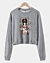 Anime Queen Of Japan Cropped Sweatshirt