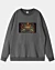 Autumn Leaves Feathers Psychedelic Coffee Latte Drop Shoulder Sweatshirt