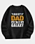 Best Dad In The Galaxy Graphic Drop Shoulder Fleece Sweatshirt