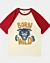 Born Wild Illustration Panther Head - Camiseta corta de raglán