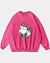 Squatting Cartoon Cat 3 - Acid Wash Sweatshirt