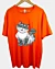 Hockende Cartoon-Katze 3 - leichtes T-Shirt