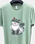 Gatto Cartoon accovacciato 3 - Maglietta ad asciugatura rapida