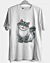 Squatting Cartoon Cat 3 - Ice Cotton T-Shirt
