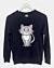 Squatting Cartoon Cat 4 - Classic Sweatshirt