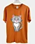 Squatting Cartoon Cat 4 - Classic T-Shirt