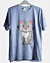 Hockende Cartoon-Katze 4 - Ice Cotton T-Shirt