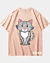 Squatting Cartoon Cat 4 - Heavyweight T-Shirt