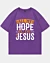 Christian All My Hope Is In Jesus Oversized Drop Shoulder T-Shirt