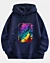 Colorful Tiger Drop Shoulder Fleece Hoodie