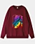 Colorful Tiger Drop Shoulder Sweatshirt