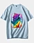 Colorful Tiger Oversized Drop Shoulder T-Shirt