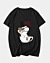 Entspanntes süßes Kätzchen - T-Shirt mit V-Ausschnitt