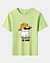 Mignon chat jaune cool avec lunettes de soleil et chapeaux t-shirt pour enfants jeunes