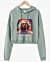 Divine Duality Modern Hippie Psychedelic Jesus Cropped Hoodie