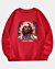 Divine Duality Modern Hippie Psychedelic Jesus Drop Shoulder Fleece Sweatshirt