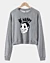 Funny Happy Smile Meme Cropped Sweatshirt