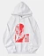 Futuristische Streetwear Brutalismus Grafik Oversized Hoodie