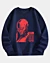 Futuristischer Streetwear-Brutalismus-Grafik-Fledermausärmel-Fleece-Sweatshirt