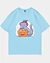 Halloween Pumpkin Cat - T-shirt oversize à épaules tombantes