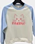 Meow Cat - Sweatshirt mit Raglanärmel