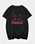 Miau Katze - T-Shirt mit V-Ausschnitt