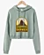 Shiprock New Mexico Retro Emblem Art Vintage Cropped Hoodie