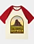 Shiprock New Mexico Retro Emblem Art Vintage Maglietta corta Raglan