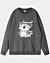 Teddy Cat Meow - Sudadera con hombros caídos