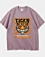 Camiseta de manga corta extragrande y resistente con estampado de tigre.